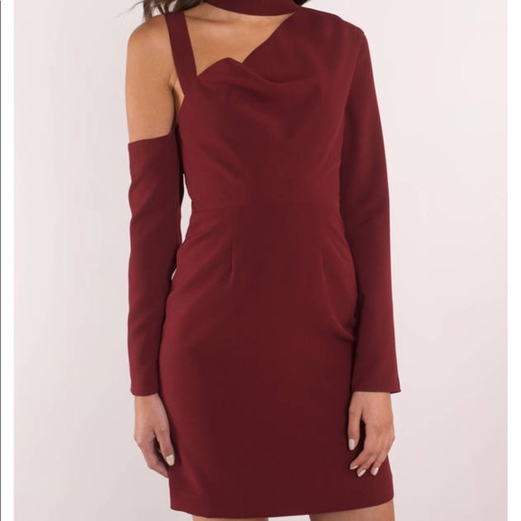 Finders Keepers The Message Mini Dress in Wine Combo - Picture 2 of 11
